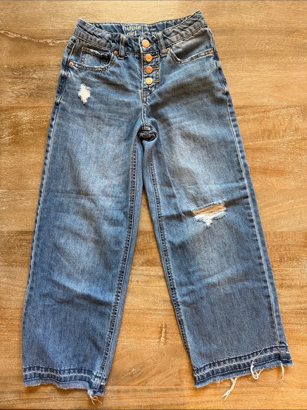 Hippie Girl High Rise Wide Leg Jeans